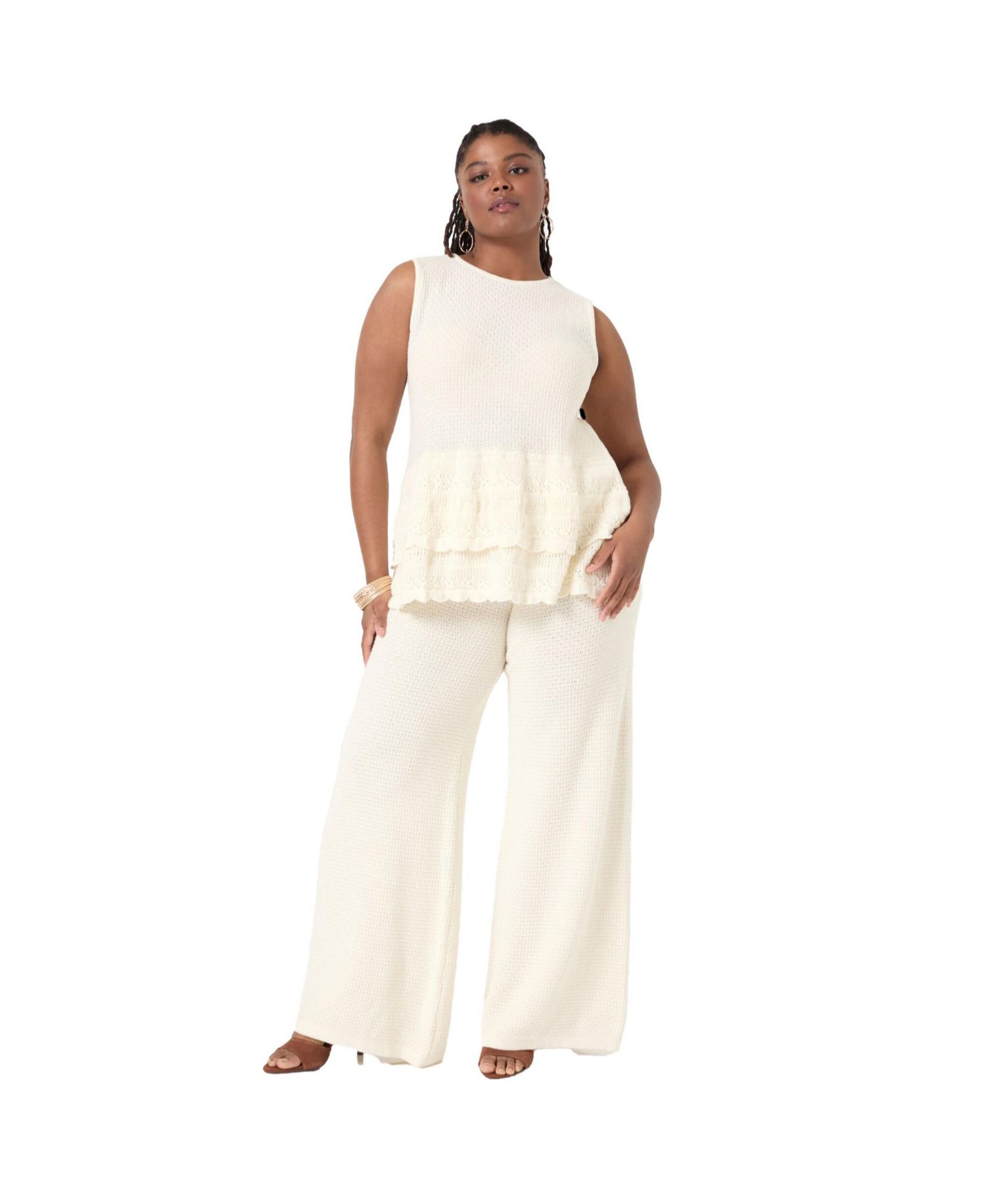 Women's Ruffled-Hem Peplum Tank Top