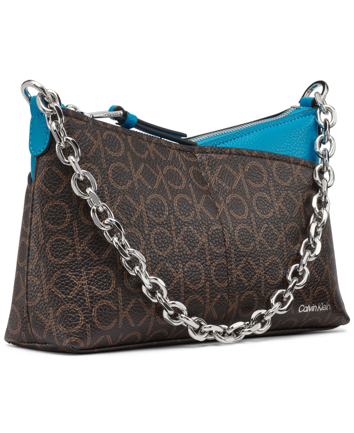 Calvin Klein Zoe Chain Mini Crossbody Bag In Corsica,brown Khaki,alm Taupe