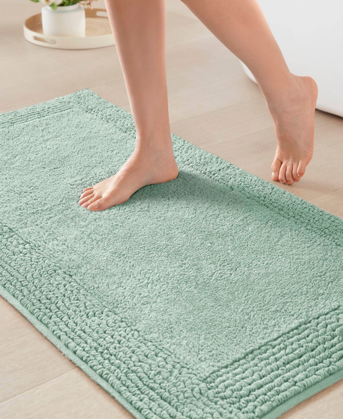 Madison Park Signature Splendor Reversible Tufted Cotton Bath Rug, 24" X 60"