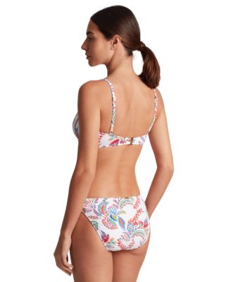 Ralph Lauren Womens Printed Twist Front Underwire Bikini Top Twist Side Hipster Bikini Bottoms
