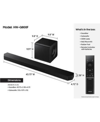 5.1.2 Channel Q-Series Dolby Atmos Soundbar with Subwoofer