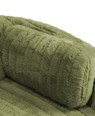 41" Jorvien Modern Chenille Power Swivel Glider Recliner with Pillows