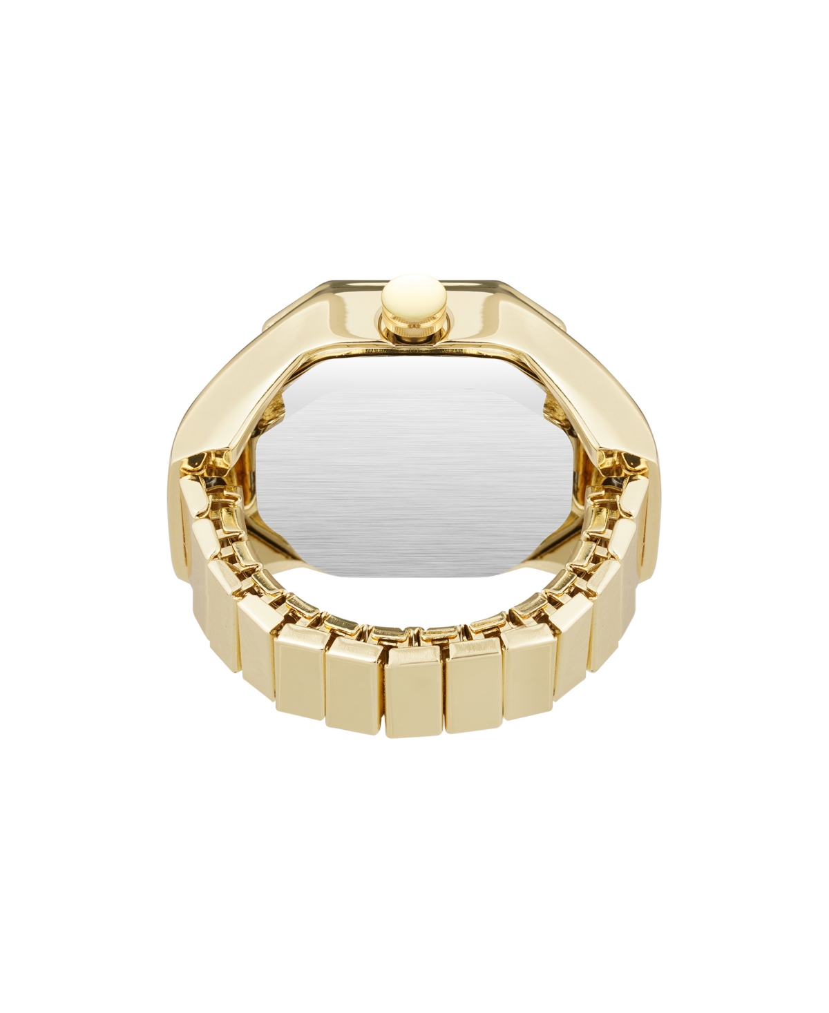 Nine West Women's Quartz Iconic Tan And Gold-tone Metal Alloy Ring Watch, 22mm In Tan,gold-tone