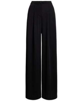 Lauren Ralph Lauren Women's Pleated Stretch Jersey Wide-Leg