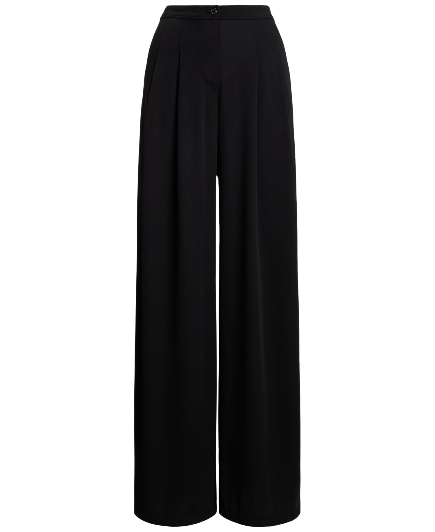 Women's Pleated Stretch Jersey Wide-Leg Pants