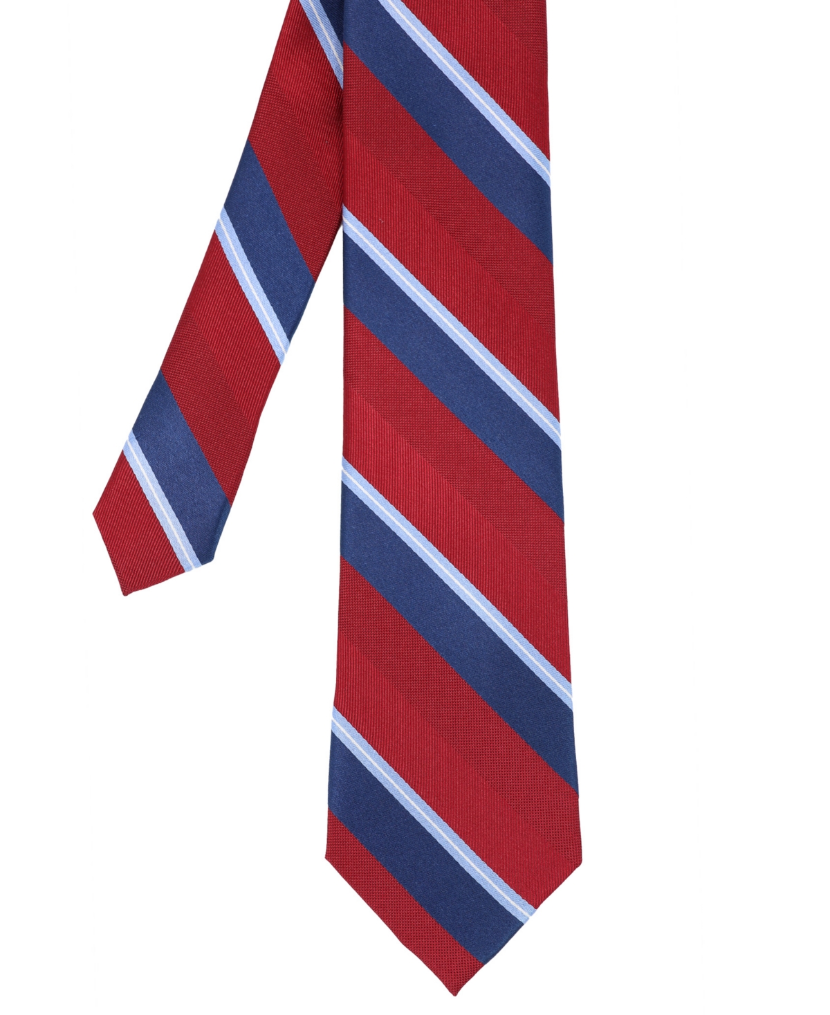 Men's Stripe Silk Tie - Burgundy
