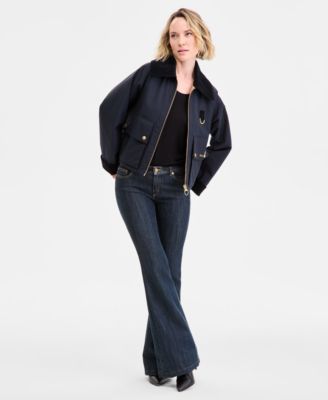 Women's Nora Oversized-Collar Utility Jacket, Exclusively at Macy's
