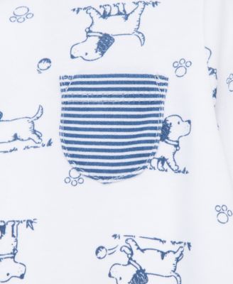 Baby Boys Cotton Puppy Toile Gift Box, 6 Piece Set