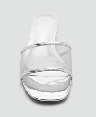 Women's Mesh Strap Kitten Sandals