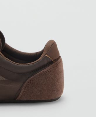 MANGO Women's Suede Blend Sneakers