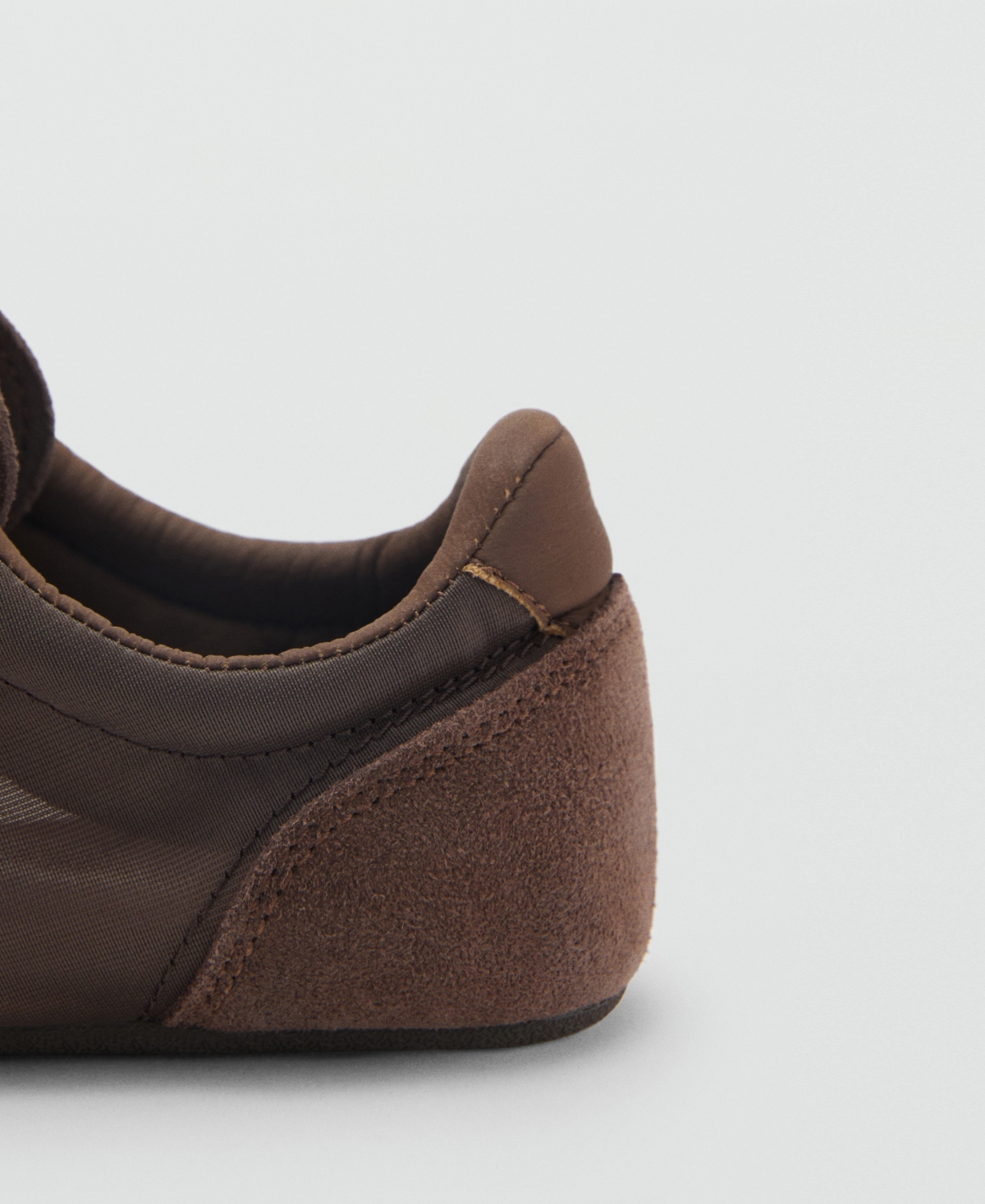 Shop Mango Women's Suede Blend Sneakers In Chocolate