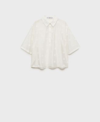 MANGO - Women's Semi-Transparent Lyocell Shirt