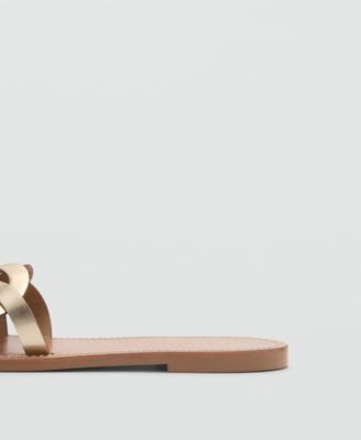 Women's Intertwined Strap Leather Sandals