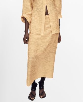 MANGO - Women's Textured Straight Skirt