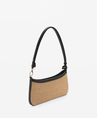 MANGO - Women's Natural Fiber Shoulder Bag