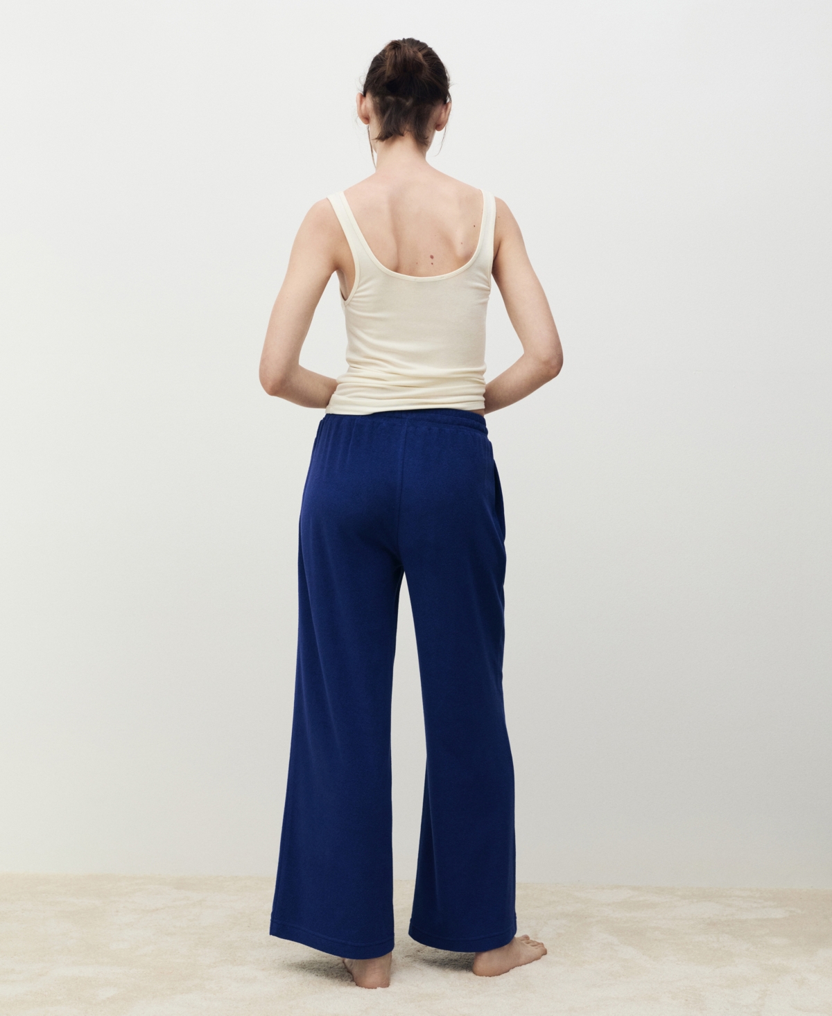 Mango Pull-on Wide Leg Terry Pants