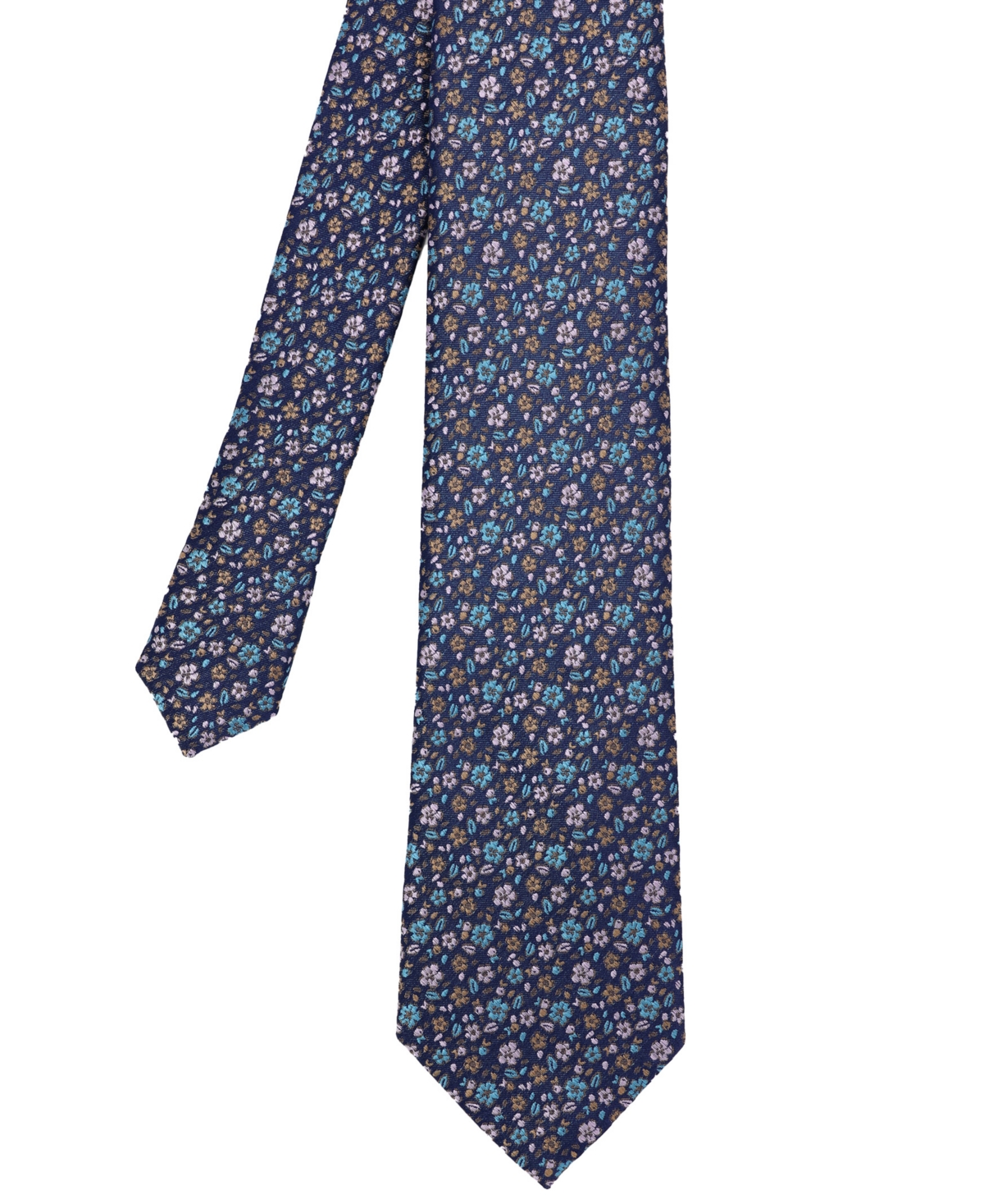 Men's Ditsy Floral Silk Tie - Navy