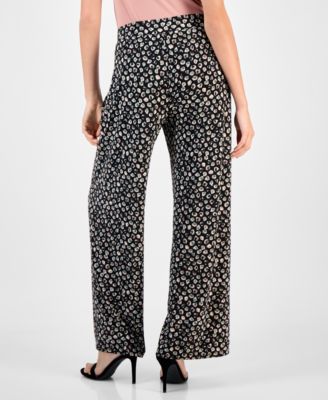 Women's Mid-Rise Wide-Leg Pull-On Pants