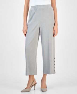 Women's High Rise Cropped Pull-On Pants