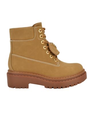 Women's Leavey Logo Lug Sole Combat Boots