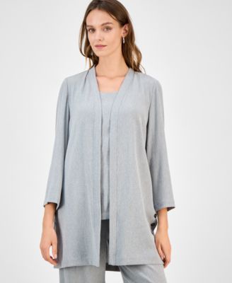 Kasper - Women's 3/4-Sleeve Open-Front Jacket
