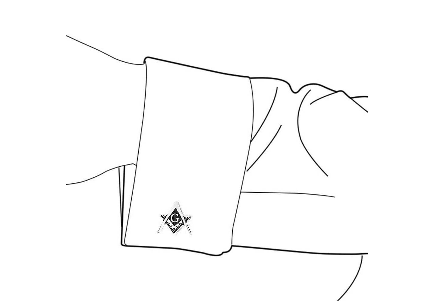 Мужские запонки Bling Jewelry Freemasons Compass Masonic Cufflinks Silver Gold Tone Stainless Steel Set-2, цвет: Золотой серебряный — фото 2