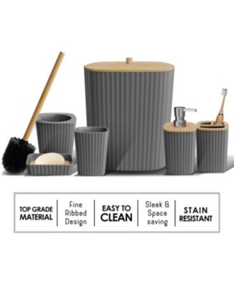 Complete Bathroom Decor & Shower Caddy Set