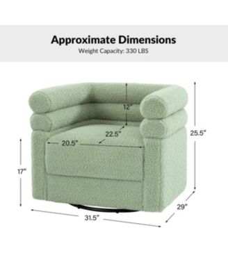 Single Piece  Fabric Donat Modern Swivel Barrel Swivel Chair