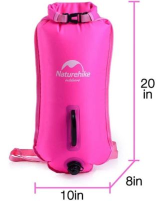 28L Safety Swim Buoy, Ultralight Tow Float & Dry Bag for Swimming, Kayaking, Snorkeling, Diving, Fishing with Adjustable Waist Belt