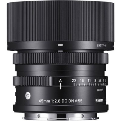 45mm f/2.8 DG DN Contemporary Lens for L Mount Bundle with Hoya 55mm Digital Filter Kit II, Cleaning Kit, Cloth