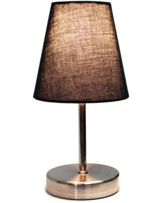 10.5" Metal Iconic Duo Mini Sand Nickel Table Lamp Set