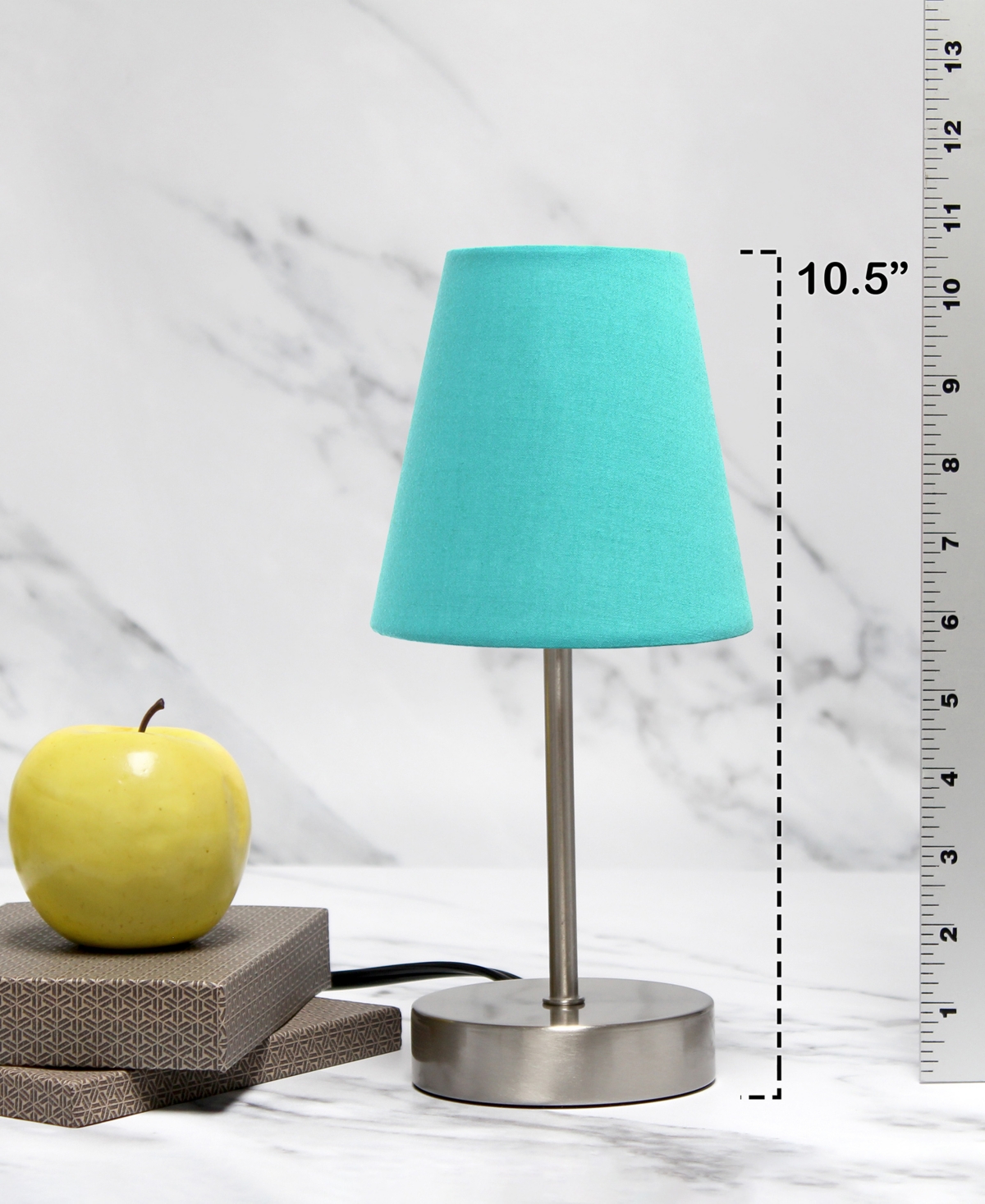 Creekwood Home 10.5" Metal Iconic Duo Mini Sand Nickel Table Lamp Set
