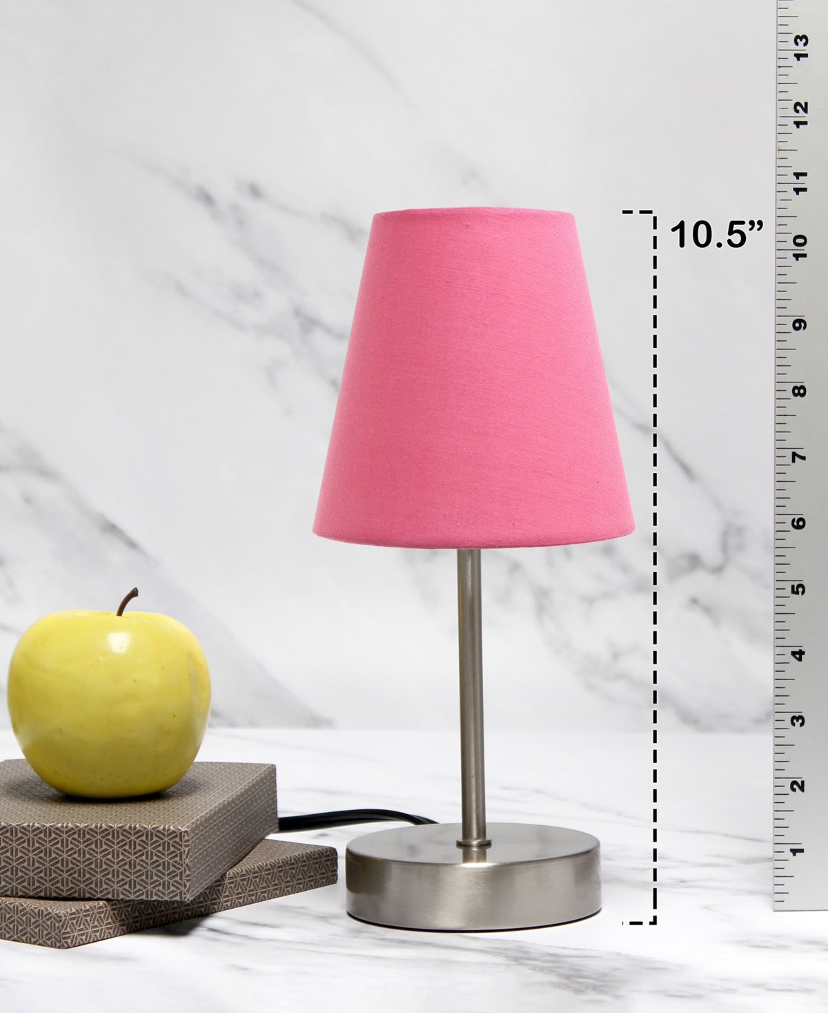 Creekwood Home 10.5" Metal Iconic Duo Mini Sand Nickel Table Lamp Set