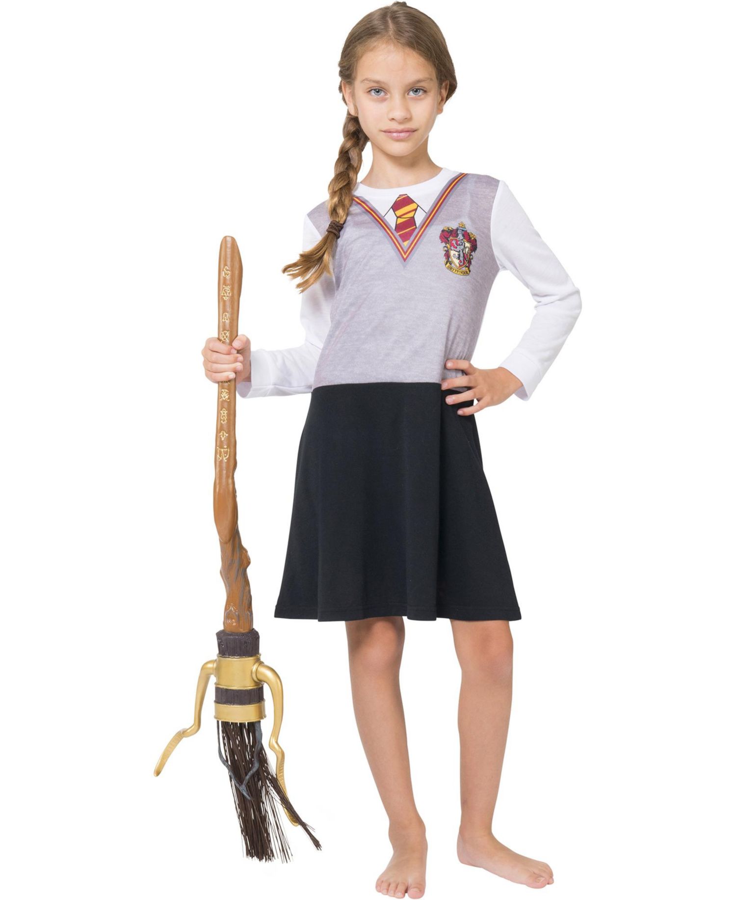 Girls' Hermione Gryffindor Uniform Kids Long-Sleeve Nightgown Pajama