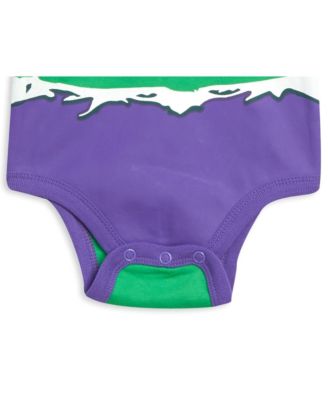 Baby Boys Hulk Captain America Spider-Man 3 Pack Cosplay Bodysuits