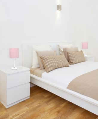 19.5" Metal Oslo Contemporary Bedside Duo Table Lamp Set