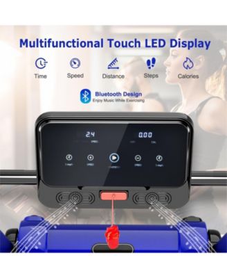 2.25 HP Electric Motorized Folding Running Treadmill Machine with LED Display-Navy