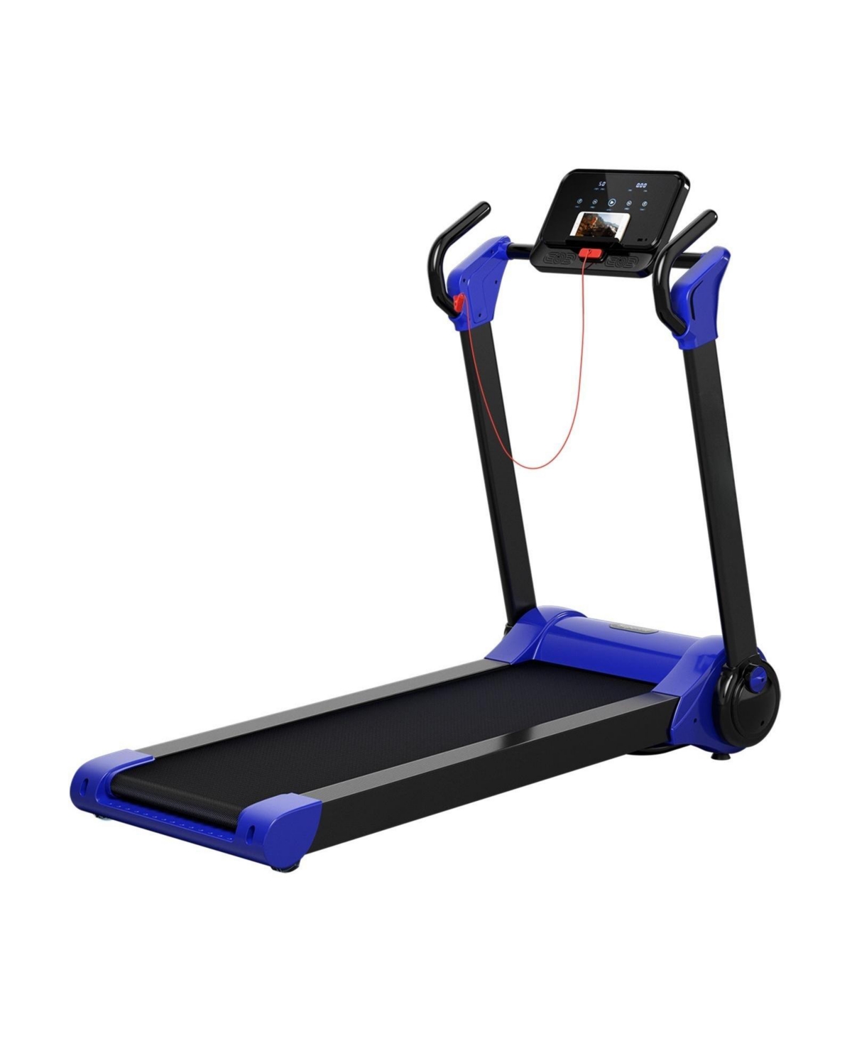 2.25 Hp Electric Motorized Folding Running Treadmill Machine with Led Display-Navy - Navy