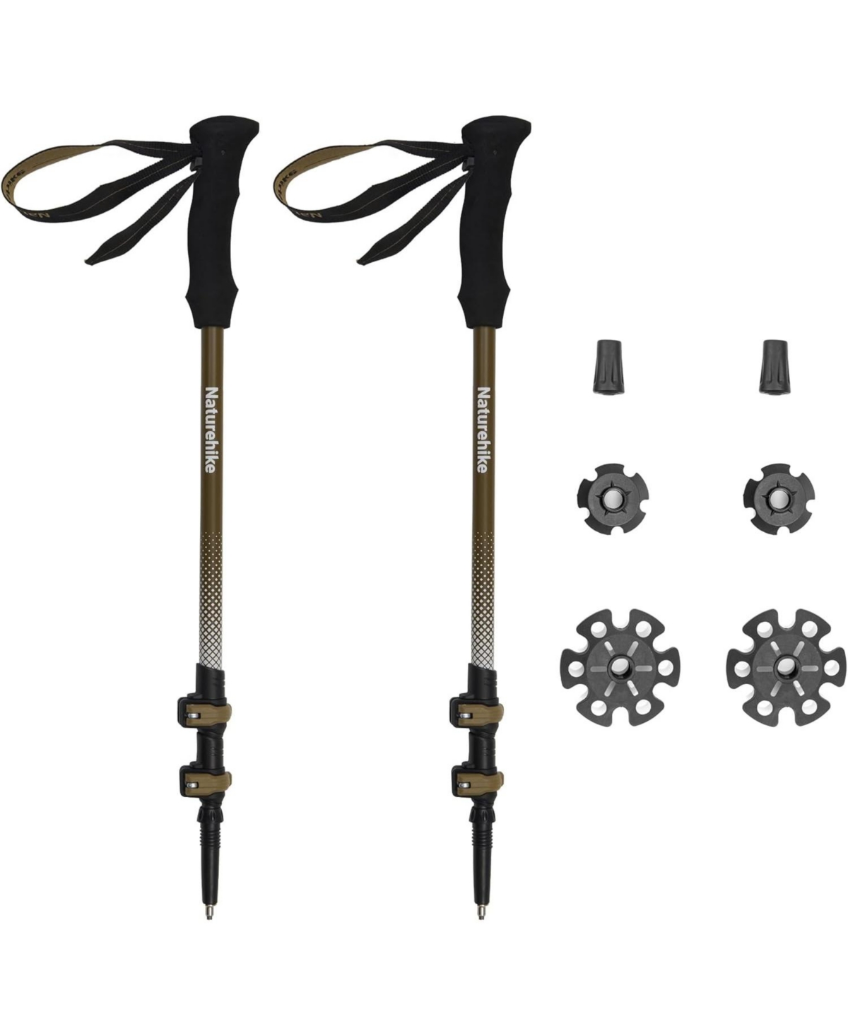 1pc Trekking Poles Carbon 169g Adjustable Ultra-Lightweight Hiking Sticks Unisex Walking Stick with Accessories for Outdoor - Brown