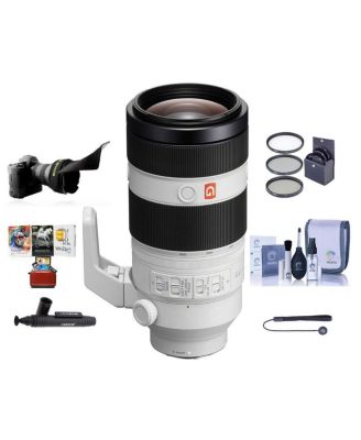FE 100-400mm f/4.5-5.6 GM OSS E-Mount Lens - Bundle With 77mm Filter Kit, Flex Lens Shade, Cleaning Kit, Capleash II,  Lens Cleaner, Mac Software