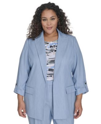 Calvin Klein - Plus Size Faux Denim Blazer
