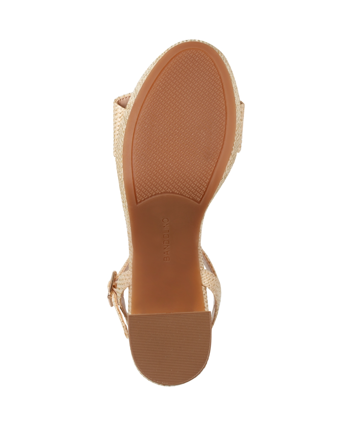 Shop Bandolino Women's Pennie Platform Block Heel Sandals In Light Natural Textile