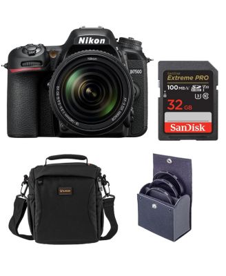 D7500 DX-format DSLR Camera with AF-S DX NIKKOR 18-140mm f/3.5-5.6G ED VR Lens, Bundle with 32GB Memory Card, Alpine 140 Bag, 67mm Filter Kit