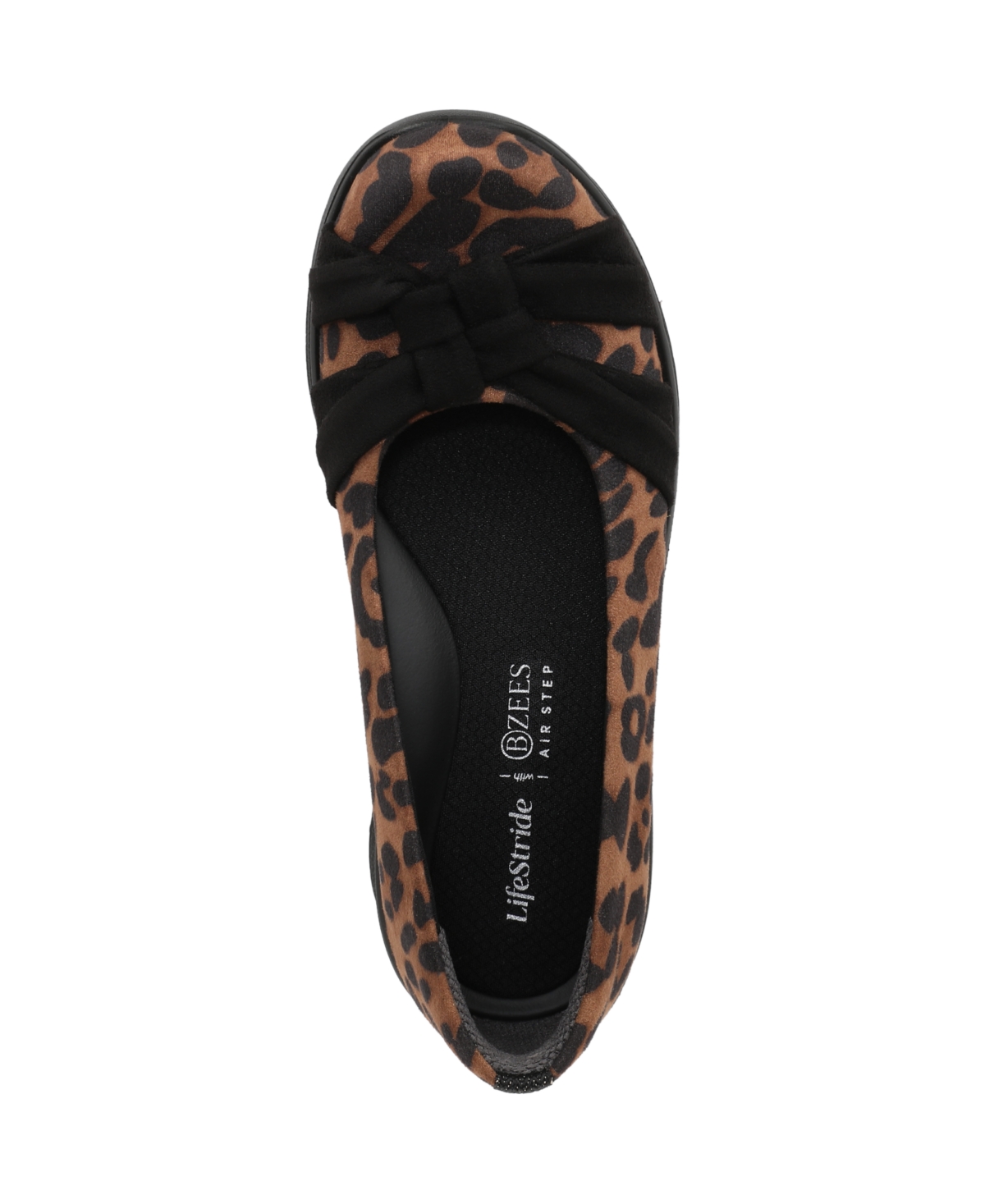 Lifestride Women's Glamour Round Toe Ballerina Flats In Animal Print