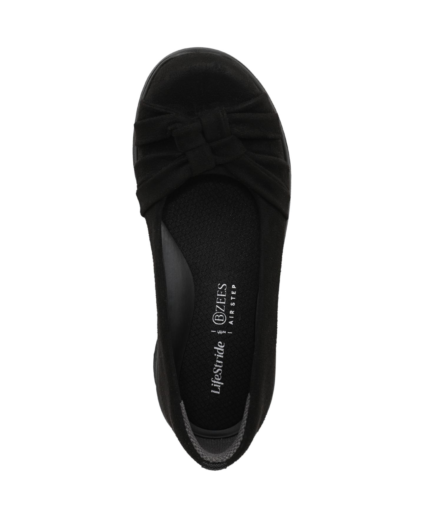 Женские балетки LifeStride Glamour с круглым носом, цвет: Чёрный — фото 4