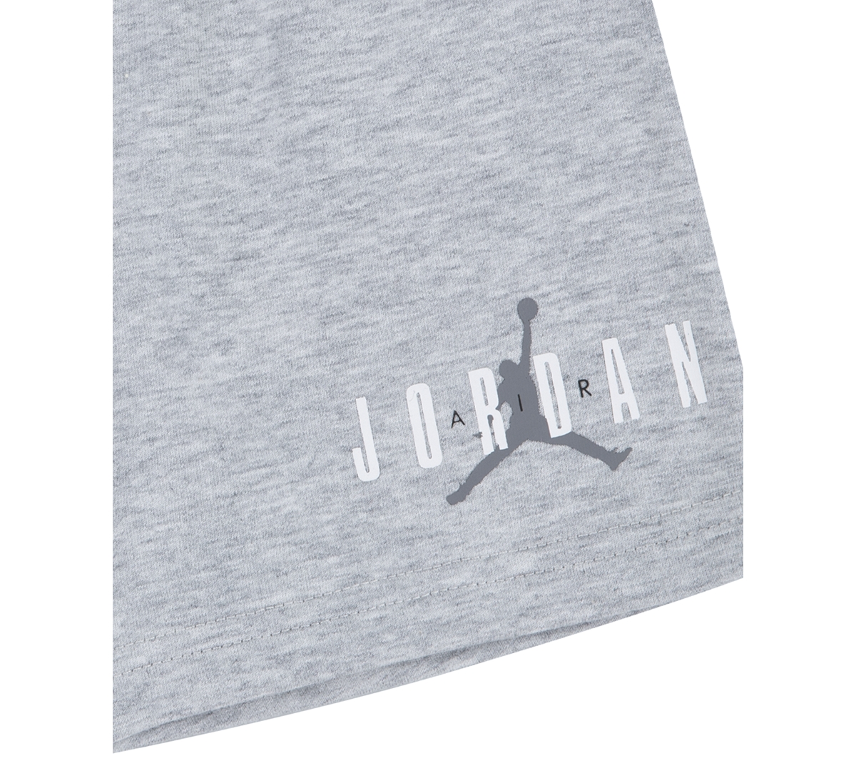 Jordan French Terry Henley Hoodie & Sweat Shorts Set In Gray