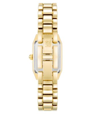 Women's Quartz Petite Octagonal Gold-Tone Metal Alloy Bracelet Watch, 21mm