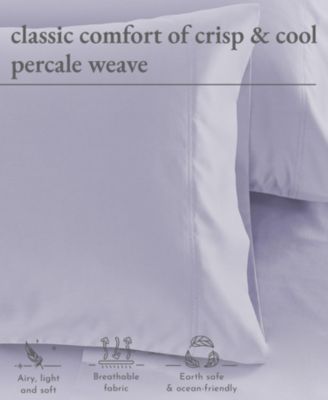 100% Organic Cotton Pillow Cases Queen/Standard Set Of 2, Soft & Breathable Percale Cotton Pillowcases with Envelope Closure by California Design Den