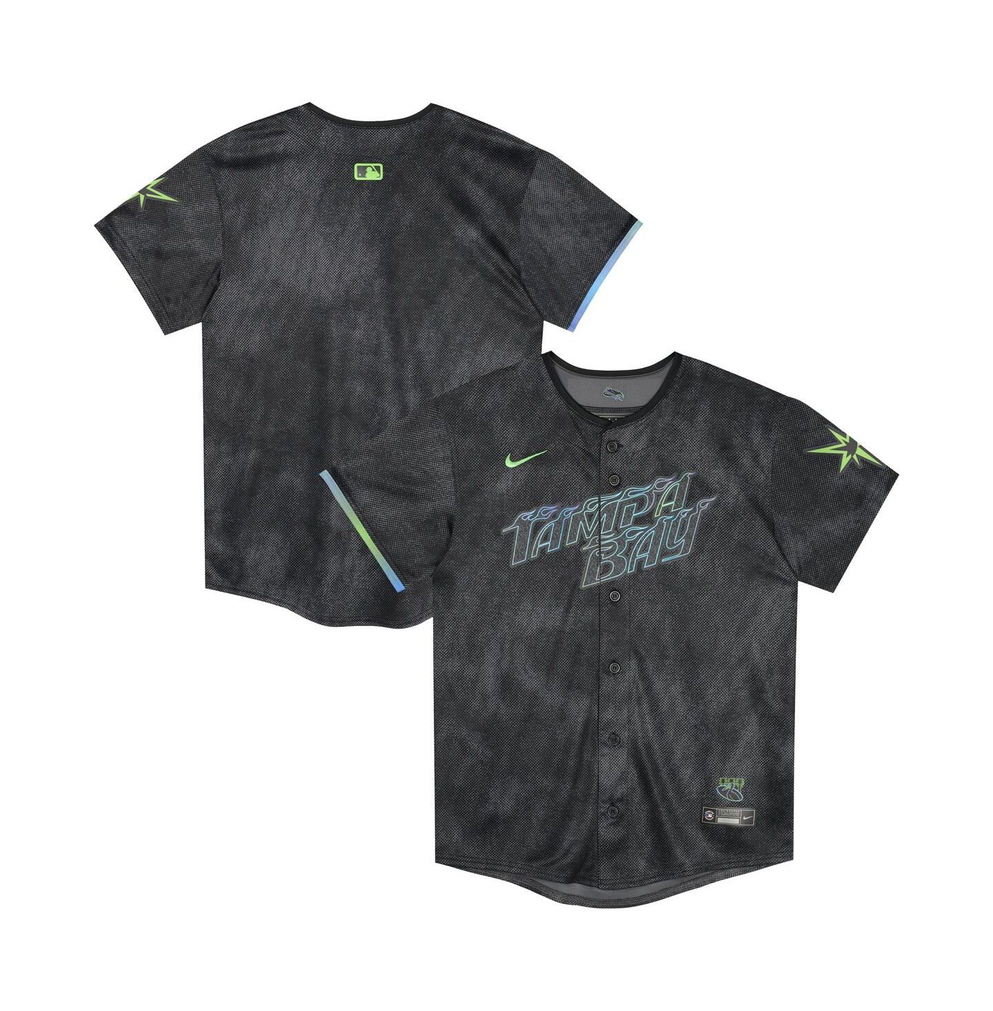 Детское джерси Nike Preschool Black Tampa Bay Rays City Connect Jersey — фото 1