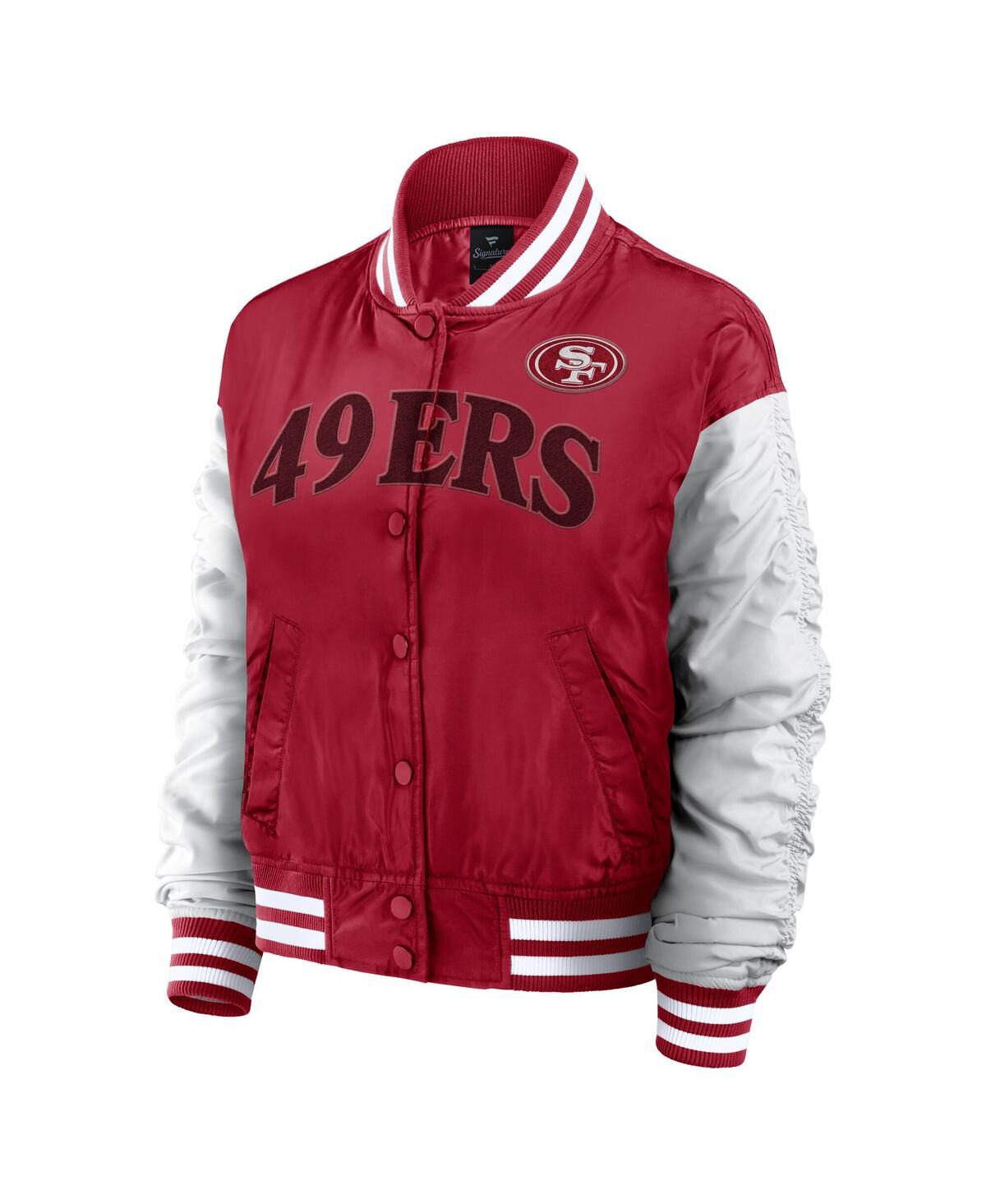 Fanatics Women's Scarlet San Francisco 49ers Elements Wave Full-snap Jacket In Scarlet